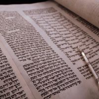 Open Torah Scroll with Yad